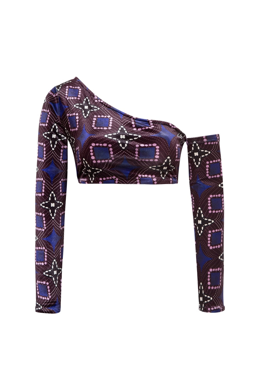 Le-Monade Dreams-Old Fashioned Kadife Tek Omuz Bluz-Bluz-1-Milagron.com