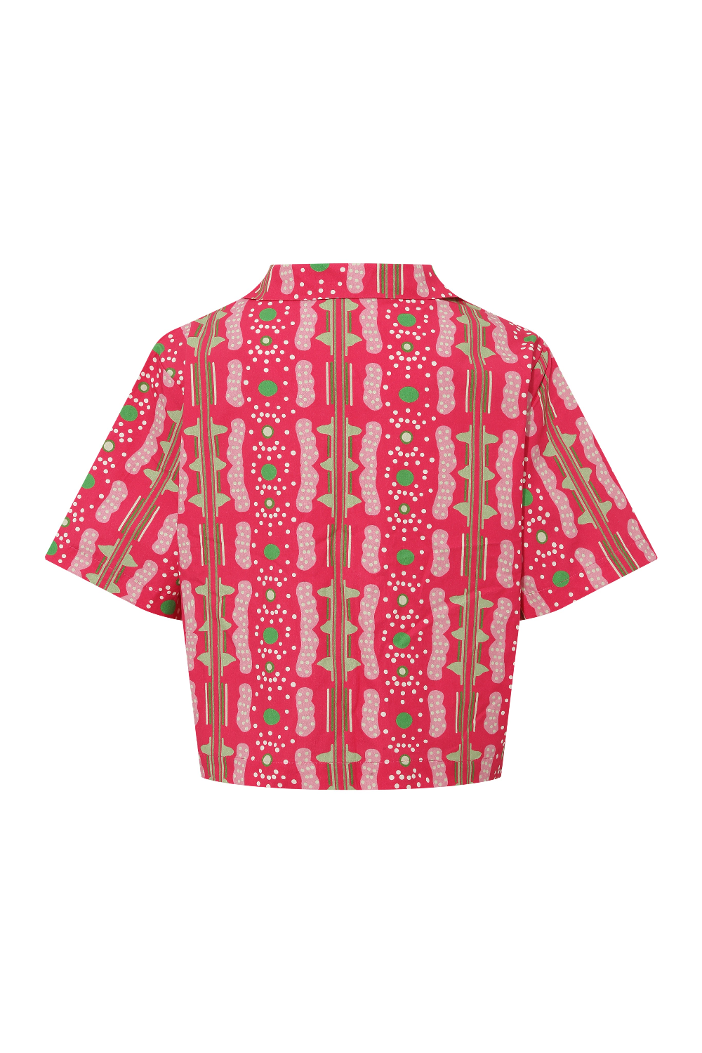 Le-Monade Dreams-Pembe Bulut Desenli Kopanaki Detaylı Kısa Kol Gömlek-Gömlek-2-Milagron.com