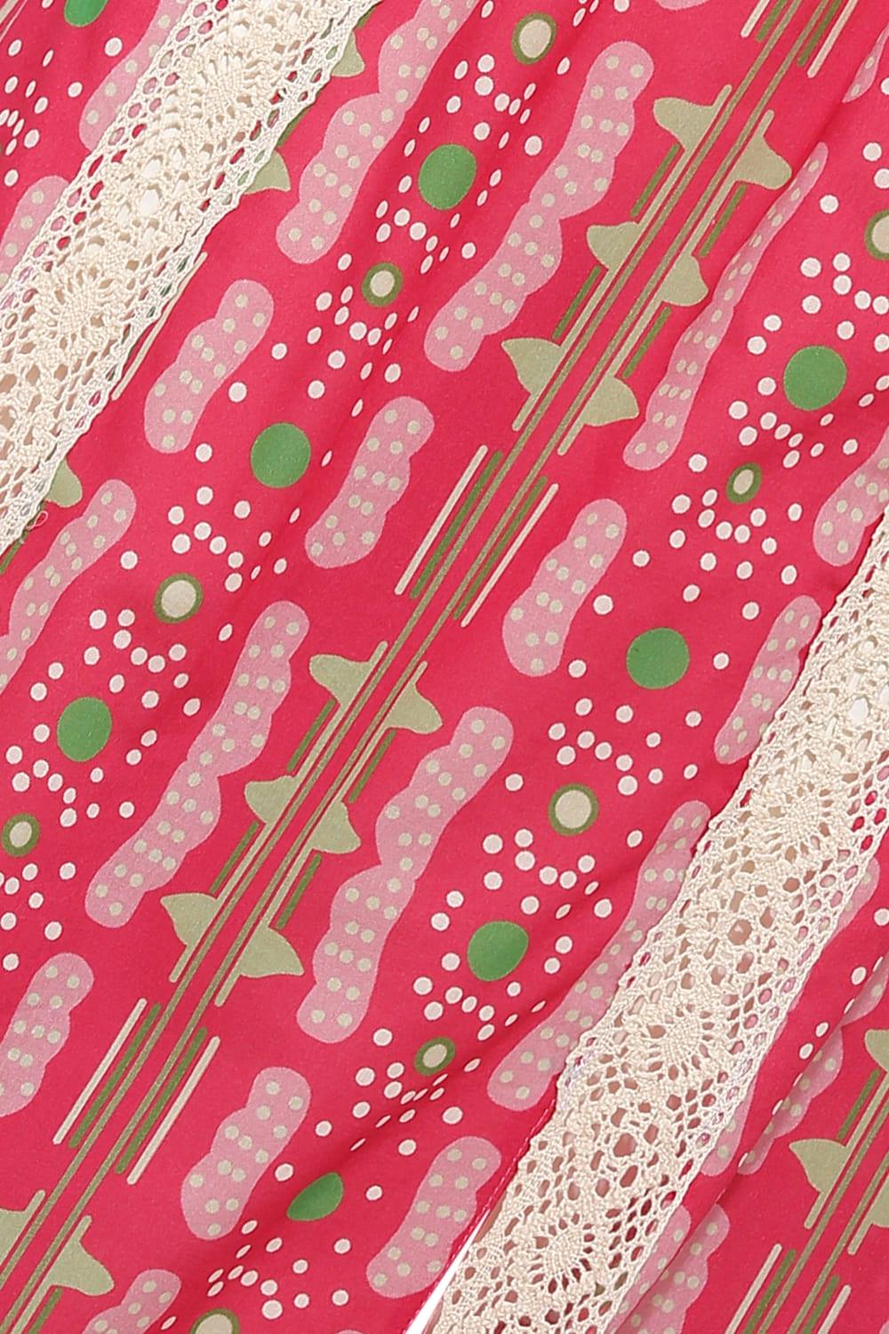 Le-Monade Dreams-Pembe Bulut Desenli Kopanaki Detaylı Önden Yırtmaçlı Etek-Etek-3-Milagron.com