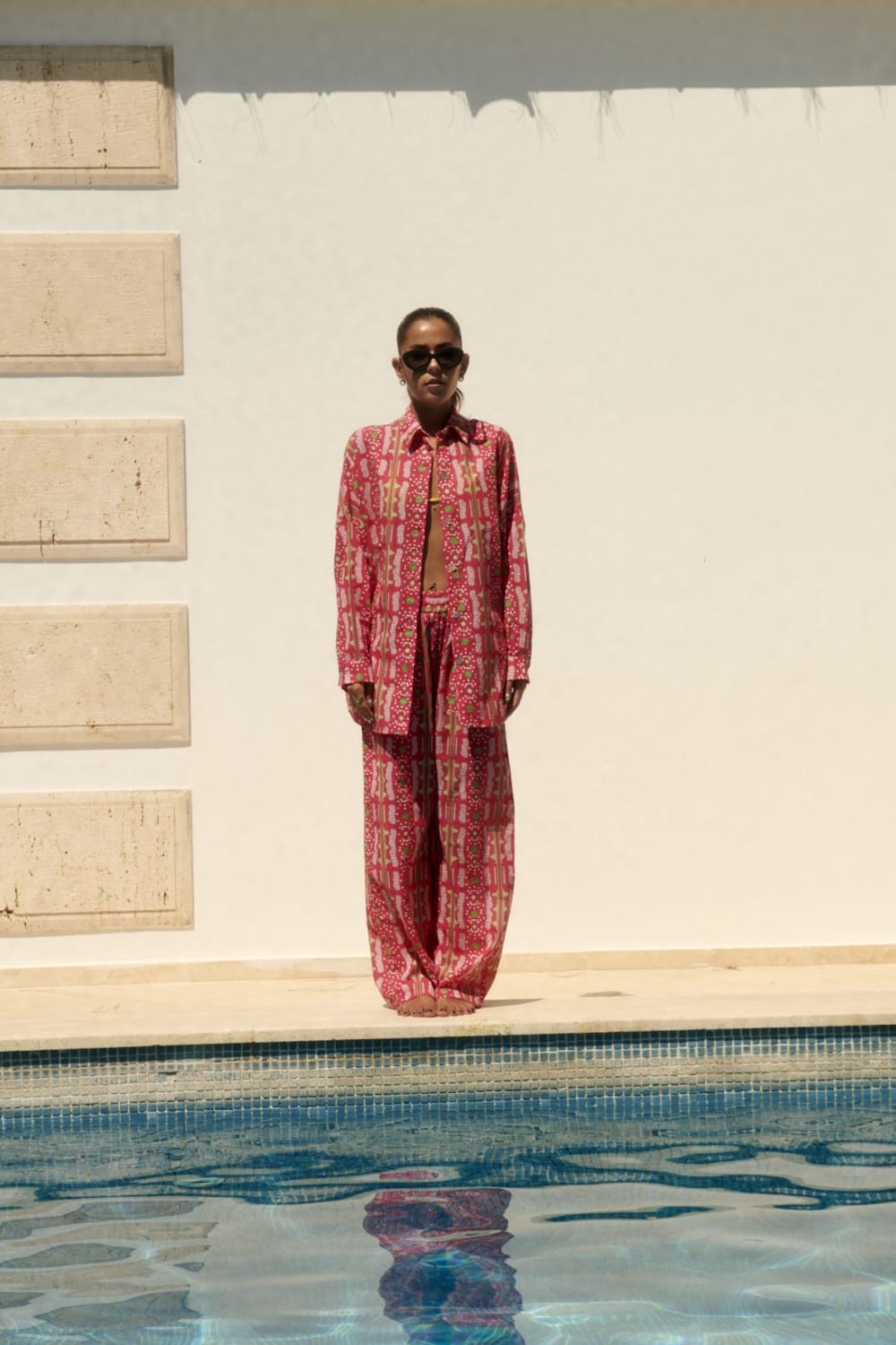 Le-Monade Dreams-Pembe Bulut Desenli Pantolon-Pantolon-4-Milagron.com