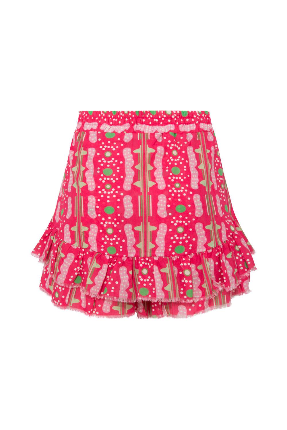 Le-Monade Dreams-Pembe Bulut Desenli Şort Etek-Etek-2-Milagron.com