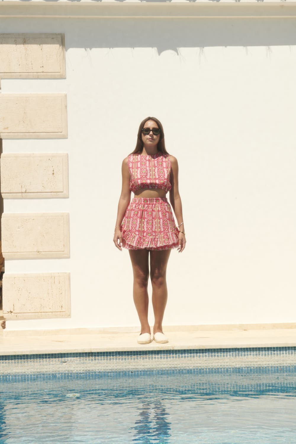 Le-Monade Dreams-Pembe Bulut Desenli Şort Etek-Etek-3-Milagron.com