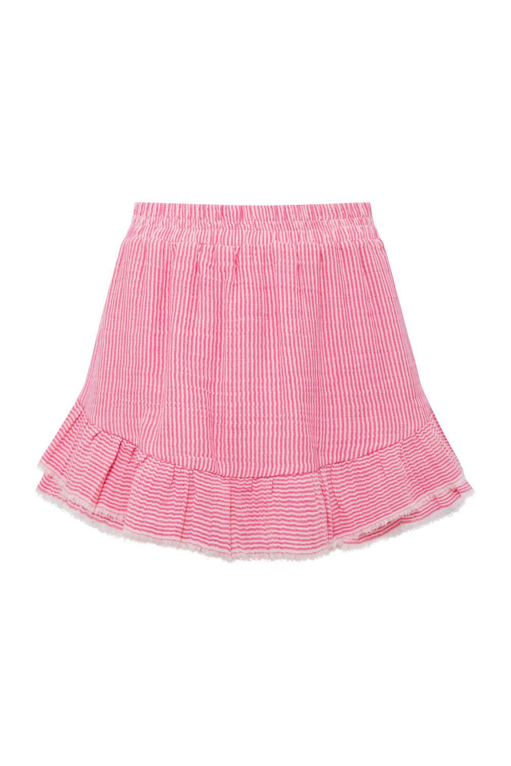 Le-Monade Dreams-Pembe Çizgili Şort Etek-Şort-1-Milagron.com