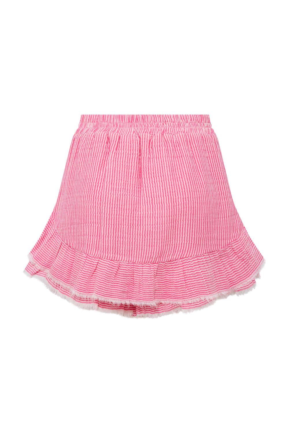 Le-Monade Dreams-Pembe Çizgili Şort Etek-Şort-2-Milagron.com