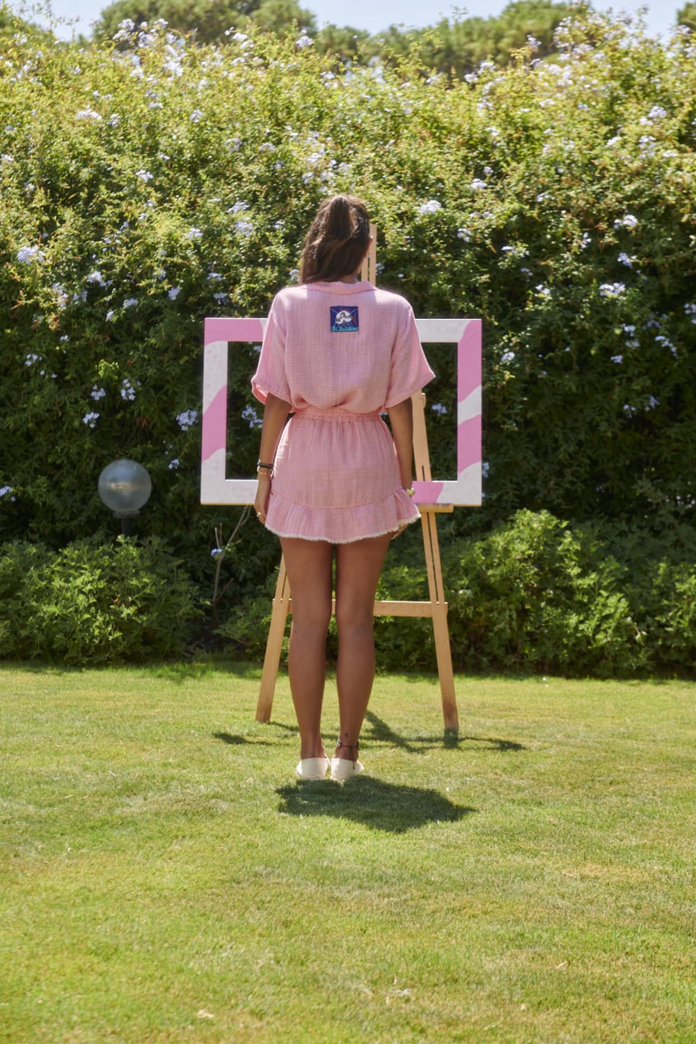 Le-Monade Dreams-Pembe Çizgili Şort Etek-Şort-5-Milagron.com