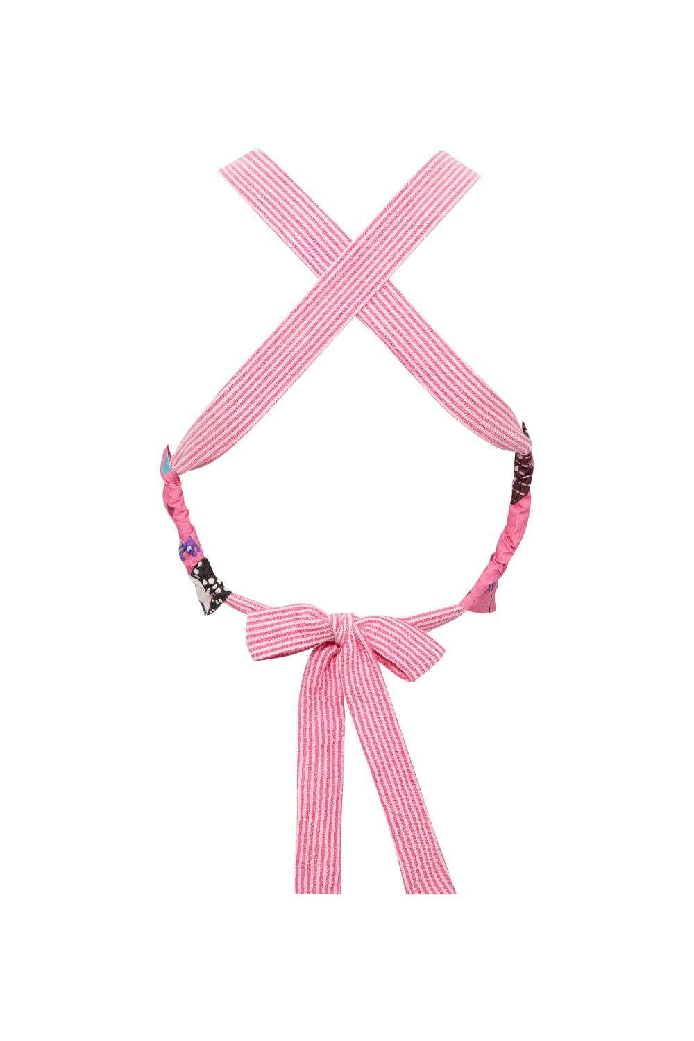 Le-Monade Dreams-SORUNLU - Pembe Balık Desenli Halter Yaka Sırt Detaylı Top-Top-2-Milagron.com