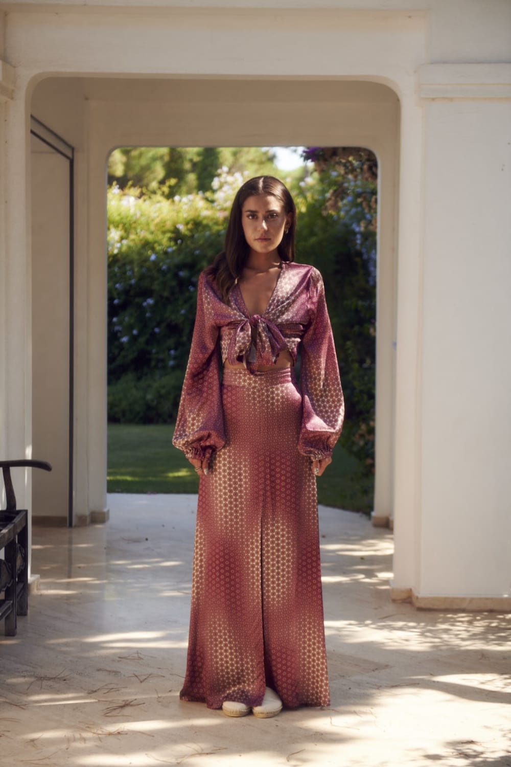 Le-Monade Dreams-SORUNLU - Pembe Degrade Saten Bluz-Bluz-3-Milagron.com