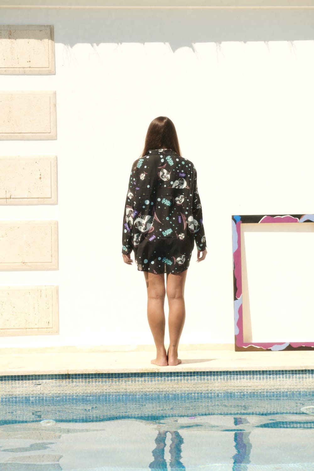 Le-Monade Dreams-SORUNLU - Siyah Balık Desenli Uzun Kol Gömlek-Gömlek-5-Milagron.com