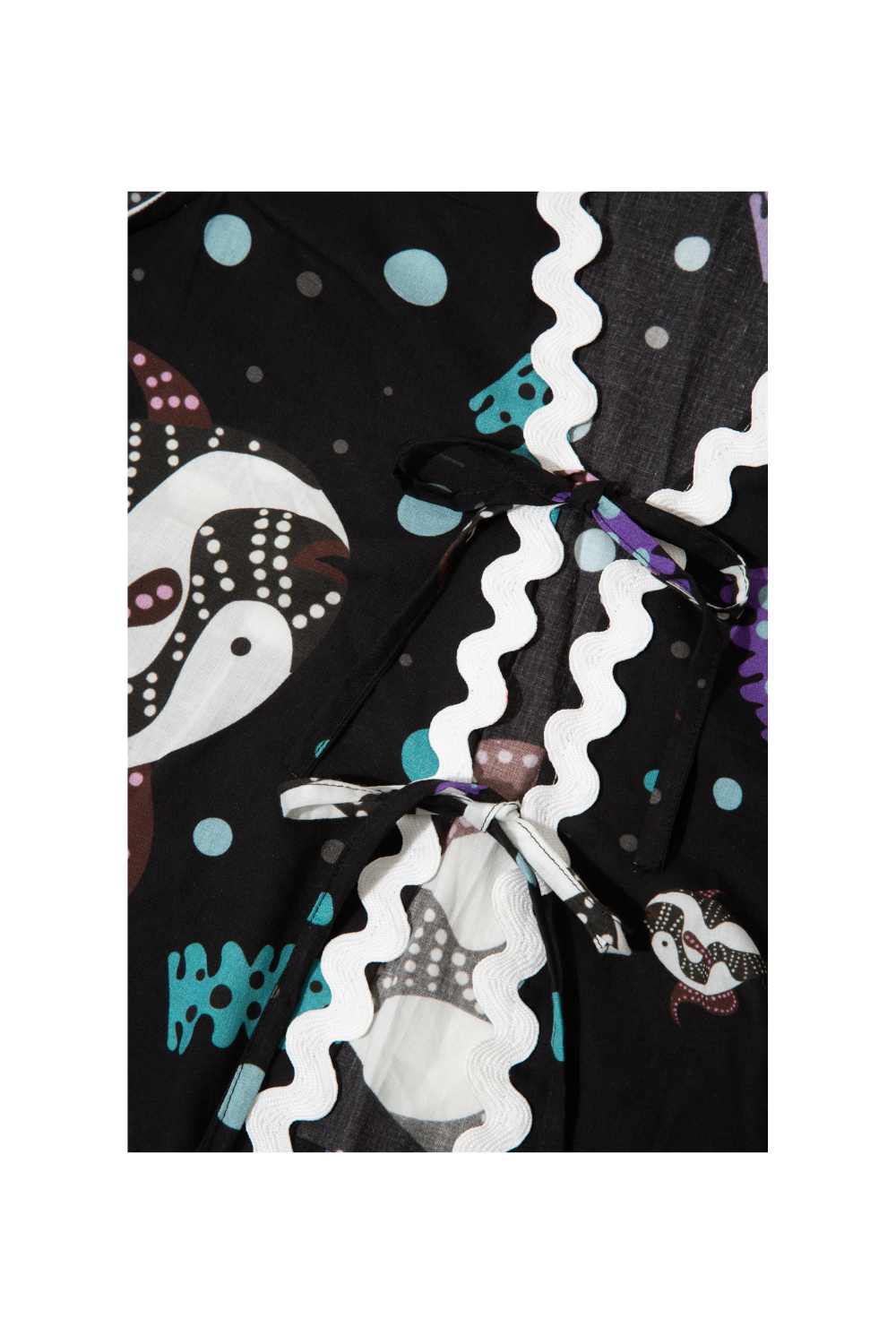 Le-Monade Dreams-Siyah Balık Desenli Su Taşı Detaylı Yelek-Yelek-3-Milagron.com