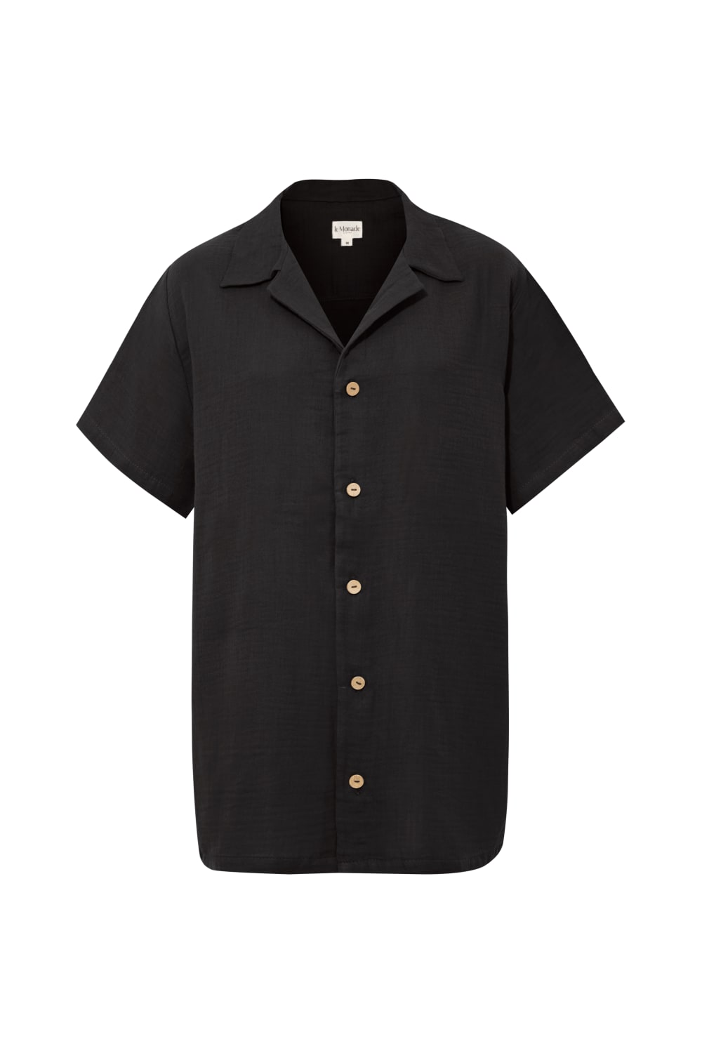 Le-Monade Dreams-Siyah Kısa Kol Erkek Gömlek-Gömlek-1-Milagron.com