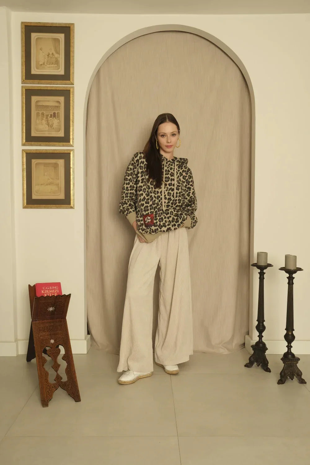 Le-Monade Dreams-Şönil Ekru Salaş Pantolon-Pantolon-3-Milagron.com