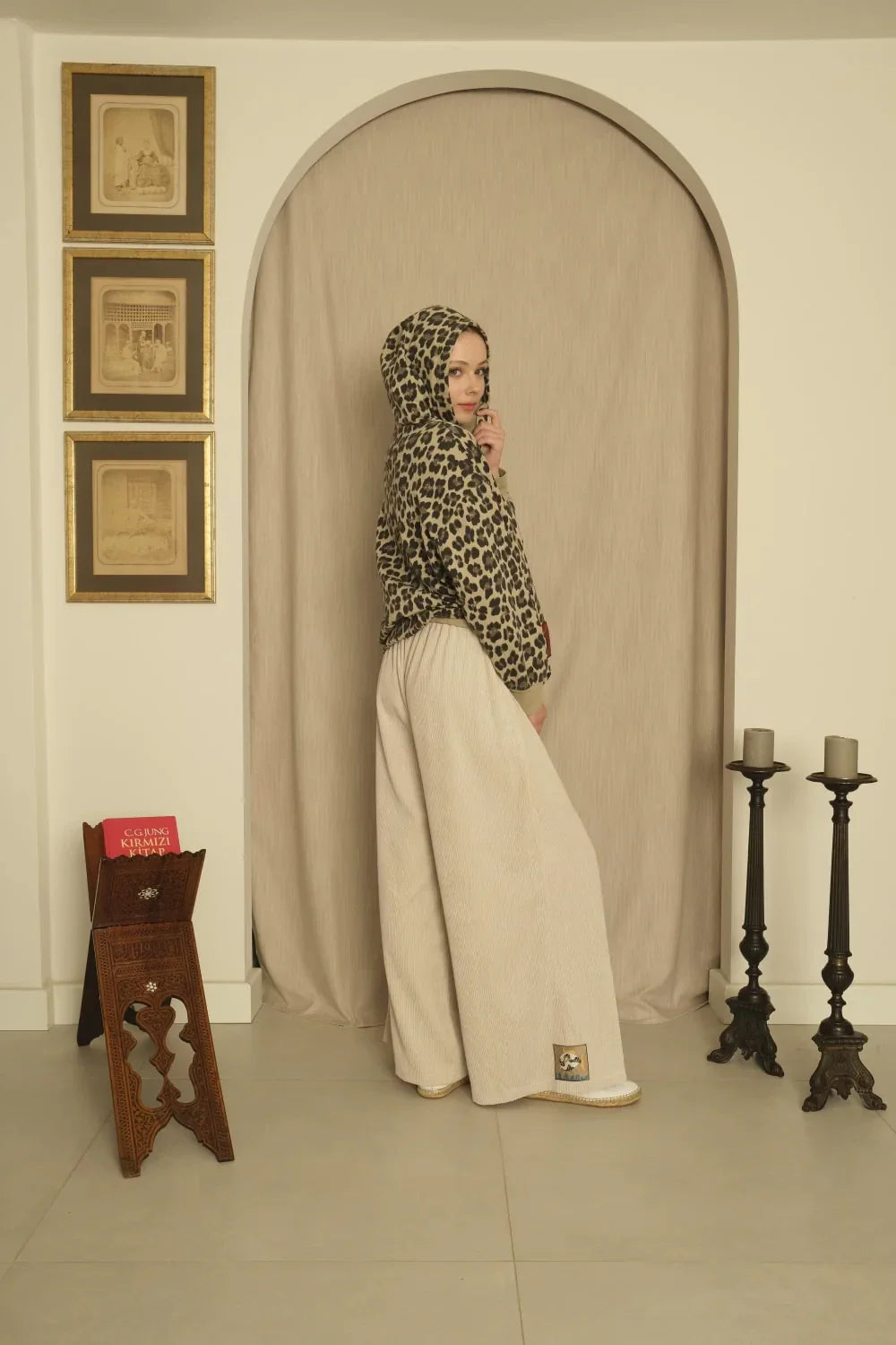 Le-Monade Dreams-Şönil Ekru Salaş Pantolon-Pantolon-4-Milagron.com