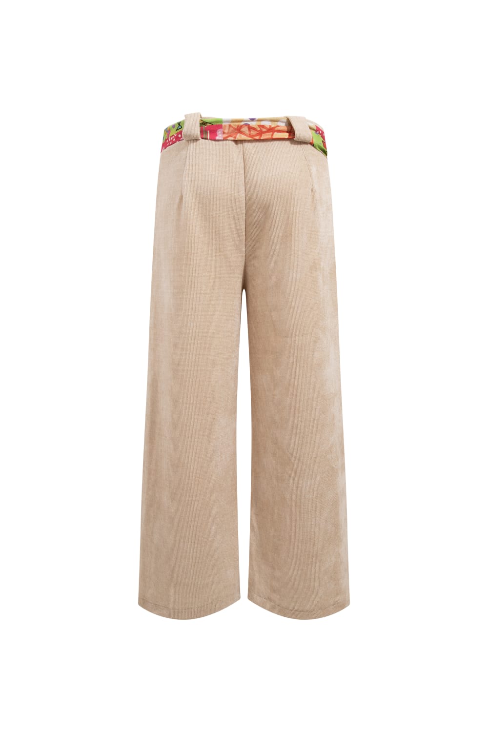 Le-Monade Dreams-Şönil Patch Kemer Detaylı Bej Pantolon-Pantolon-2-Milagron.com