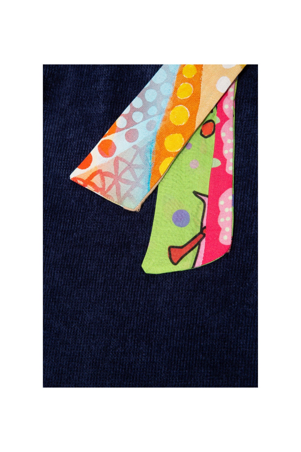 Le-Monade Dreams-Şönil Patch Kemer Detaylı Lacivert Pantolon-Pantolon-3-Milagron.com