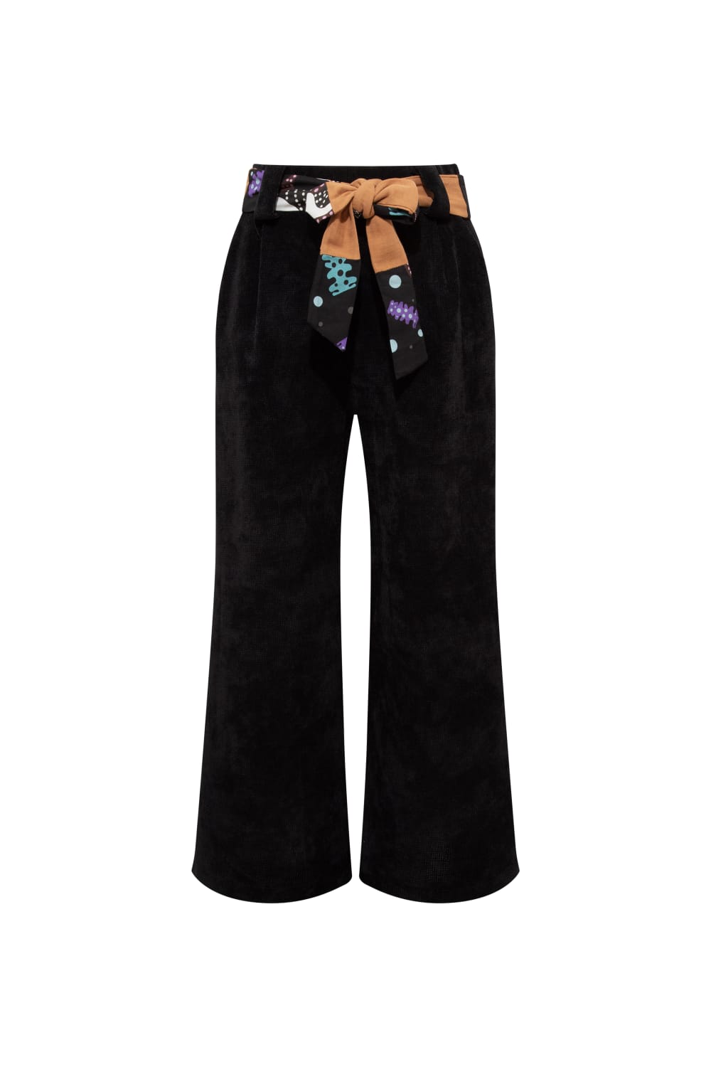 Le-Monade Dreams-Şönil Patch Kemer Detaylı Siyah Pantolon-Pantolon-1-Milagron.com