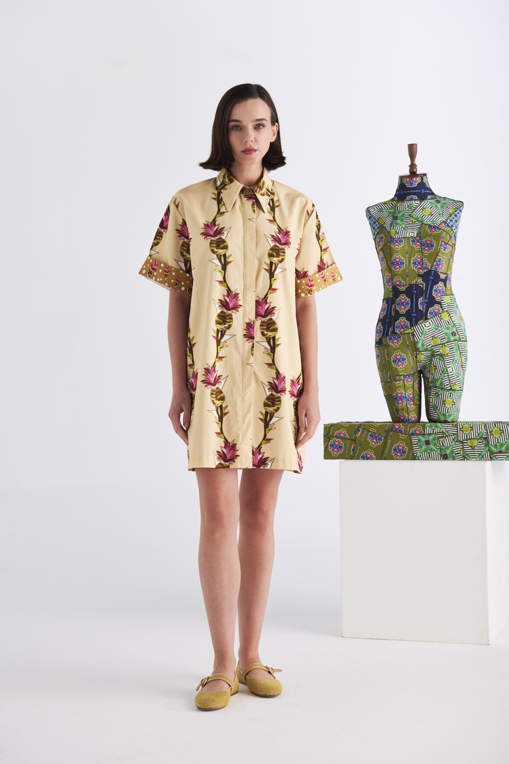 Tokyo Kemer Detaylı Kısa Gömlek Elbise - 0