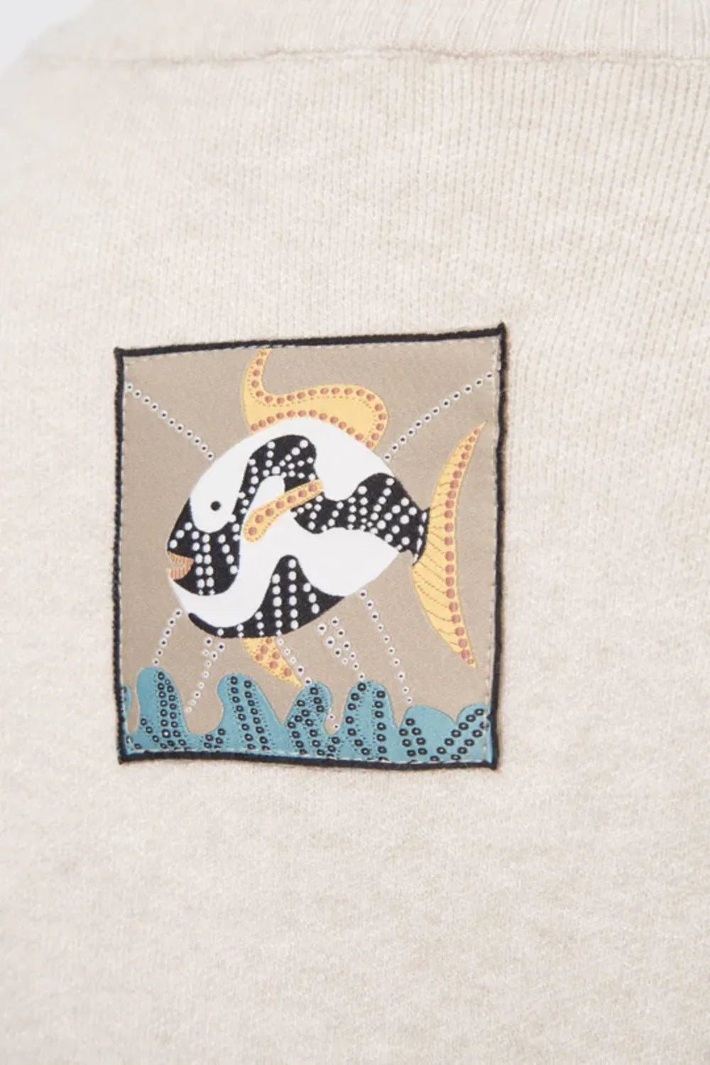 Le-Monade Dreams-Triko Ekru Siyah Sıçandiş Nakışlı Oversize Tunik-Kazak & Triko-6-Milagron.com