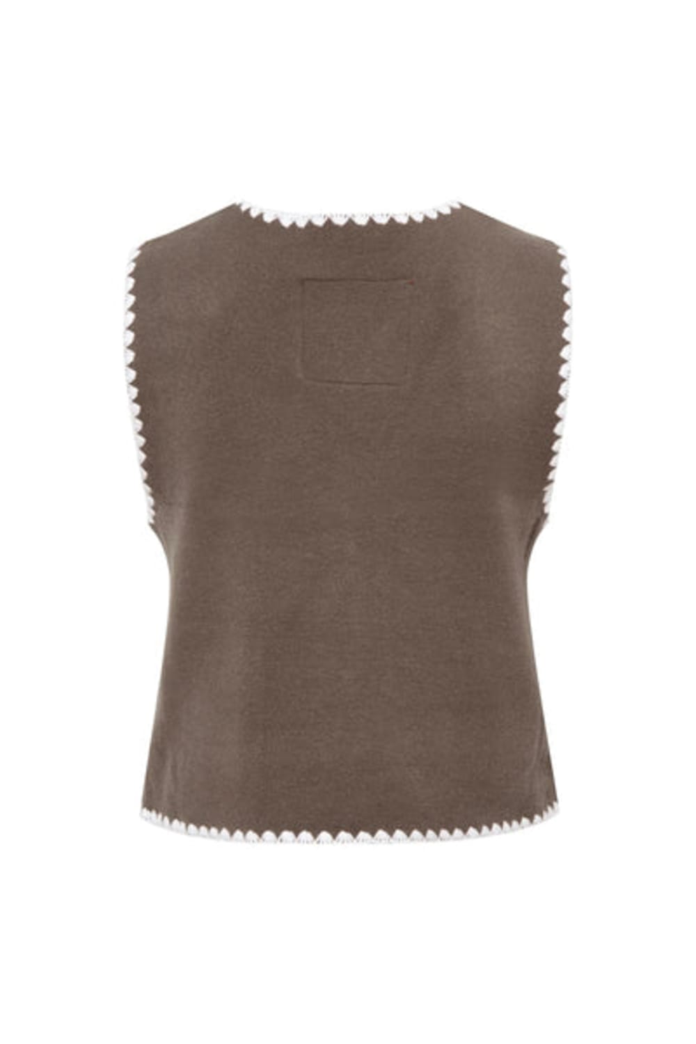 Le-Monade Dreams-Triko Haki Ekru Sıçandiş Nakışlı Yelek-Yelek-2-Milagron.com