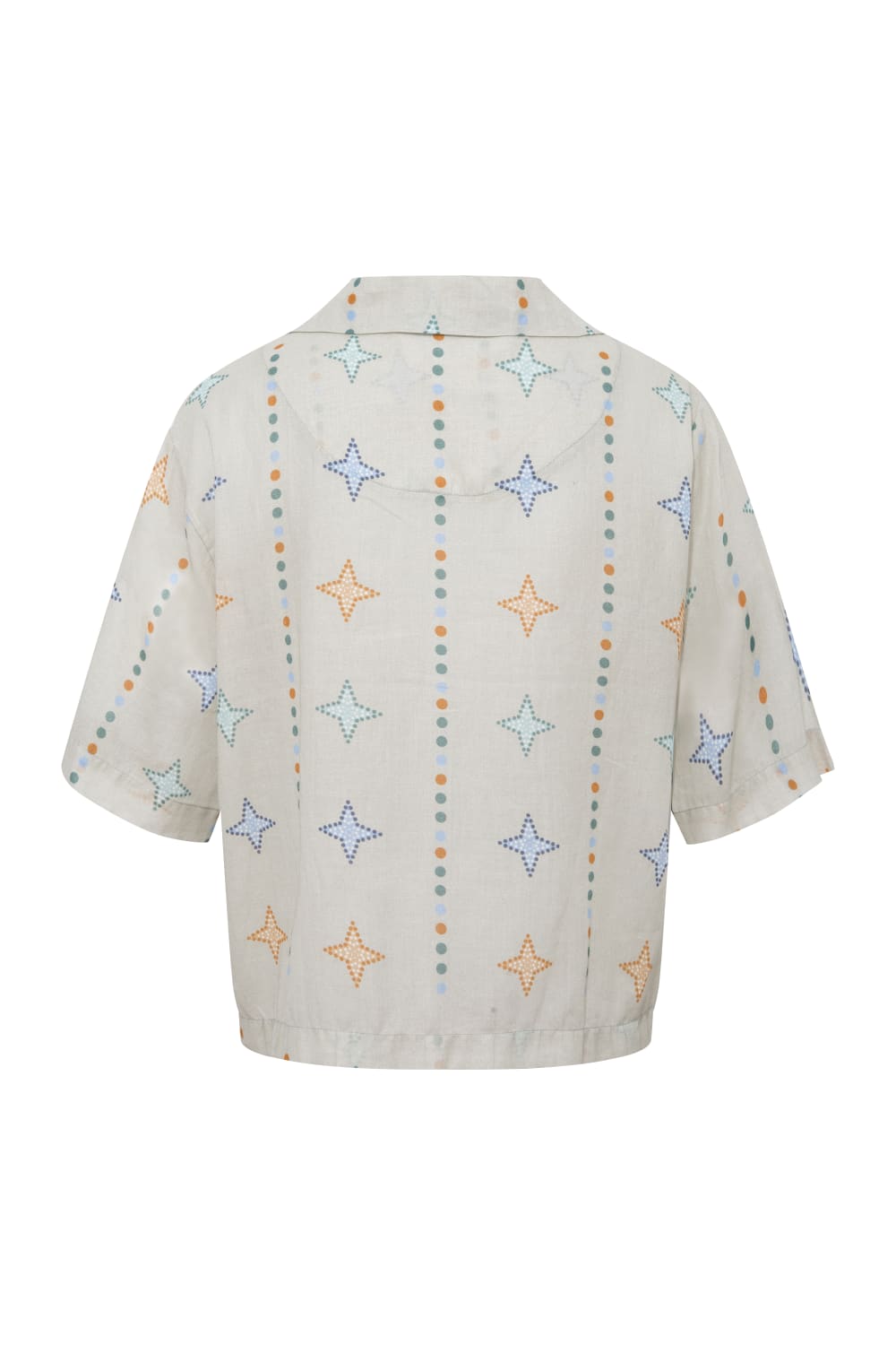 Le-Monade Dreams-Yıldız Desenli Kısa Kollu Gömlek-Gömlek-2-Milagron.com