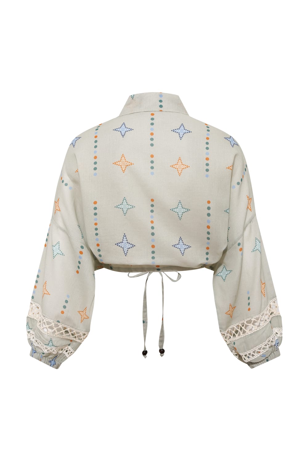 Le-Monade Dreams-Yıldız Desenli Kopanaki Detaylı Uzun Kol Gömlek-Gömlek-2-Milagron.com