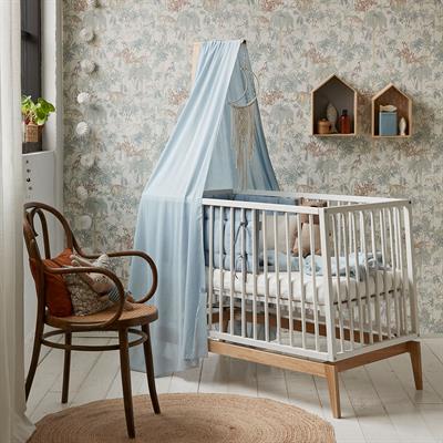 Luna Baby Cot, 120X60 Cm, White/Oak