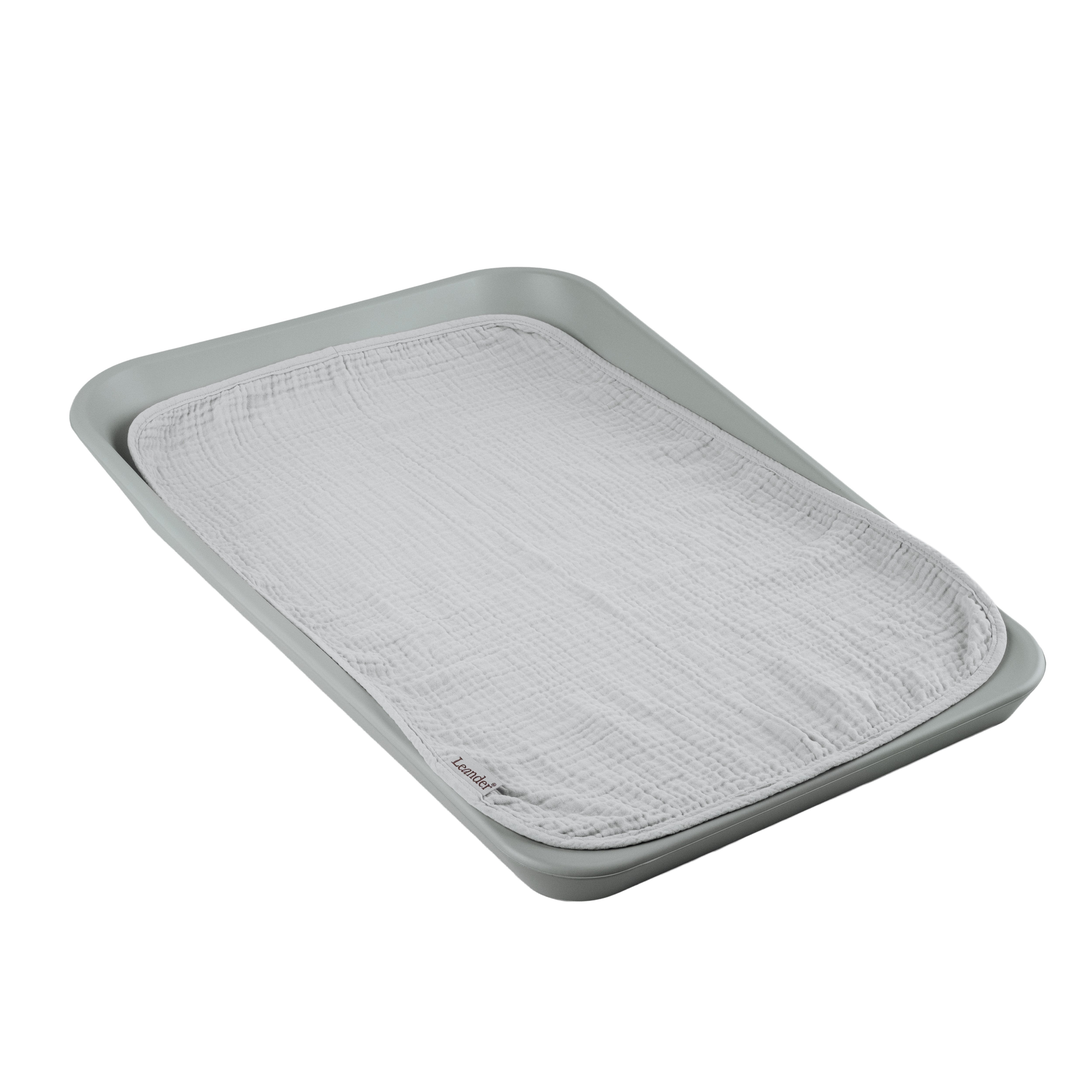 Leander Matty 2Li Set Müslin Örtü, Pearl Grey / Sage Green