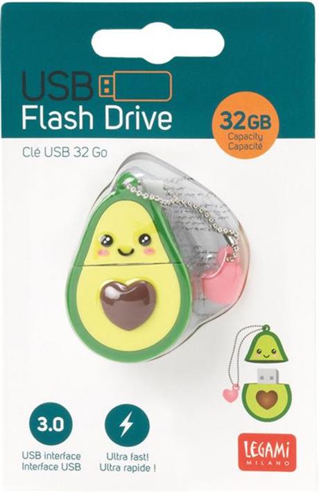 Legami̇-Legami Usb Drive Anahtarlık 32 Gb Avocado-USB Bellek-2-Milagron.com