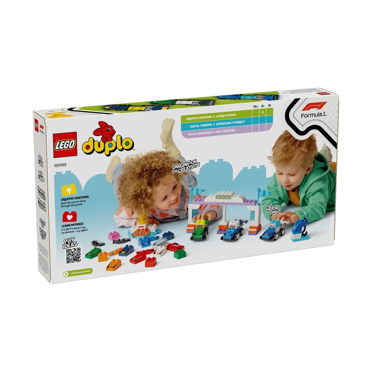 10445 Lego Duplo F1 Takımı Yarış Arabaları Ve Sürücüleri 70 Parça +2Aş