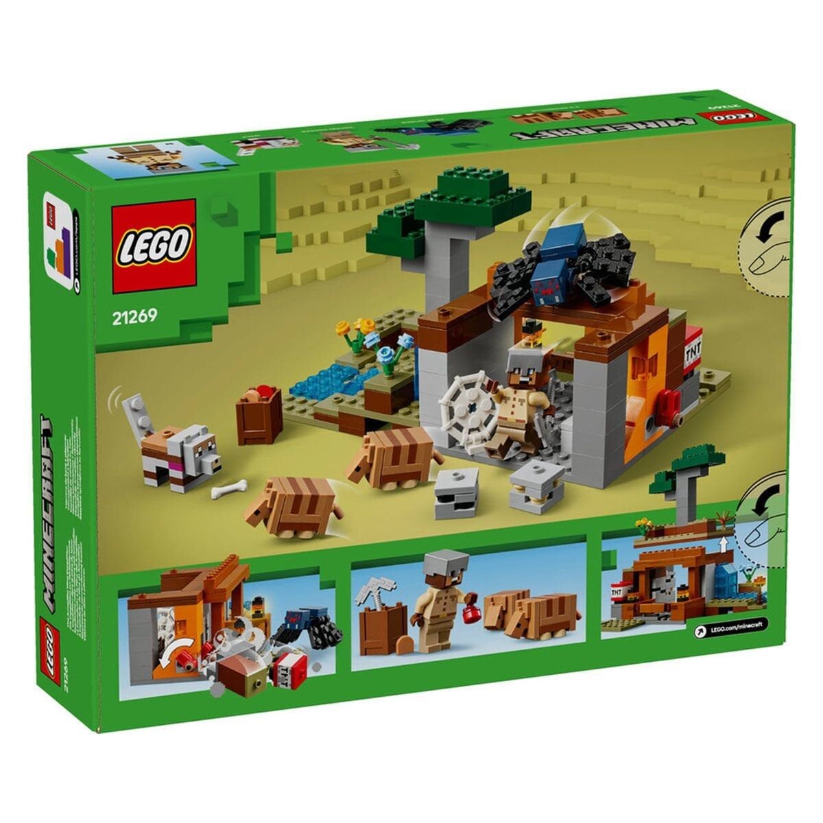 21269 Lego Minecraft Armadillo Maden Keşfi 247 Parça +8 Yaş