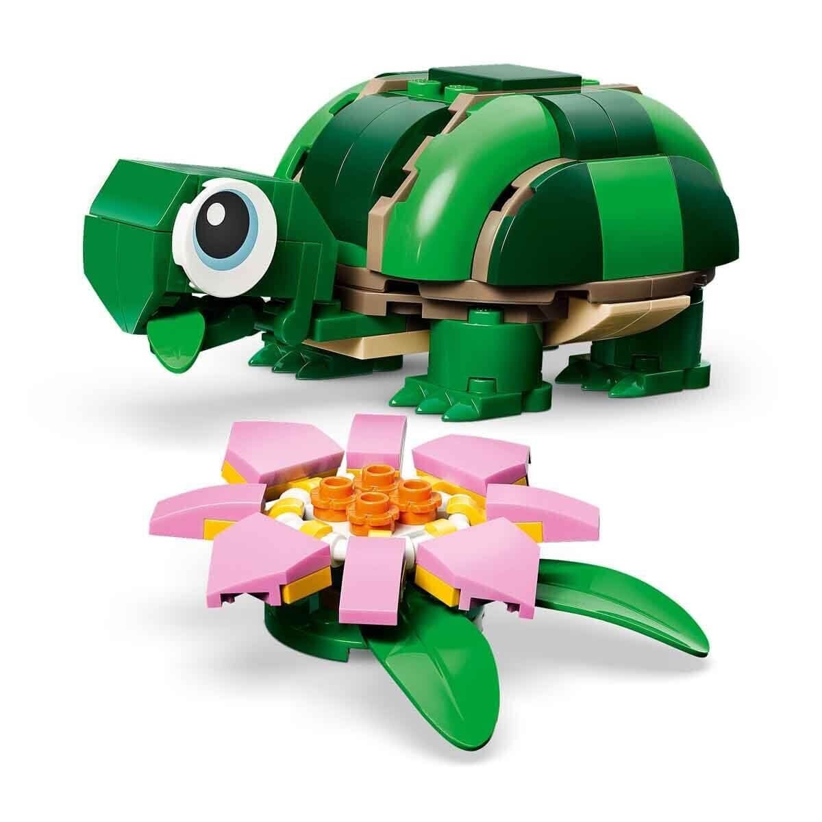 31377 Lego Creator 3In1 Kaplumbağa Ile Nilüfer Çiçeği 124 Parça +7 Yaş