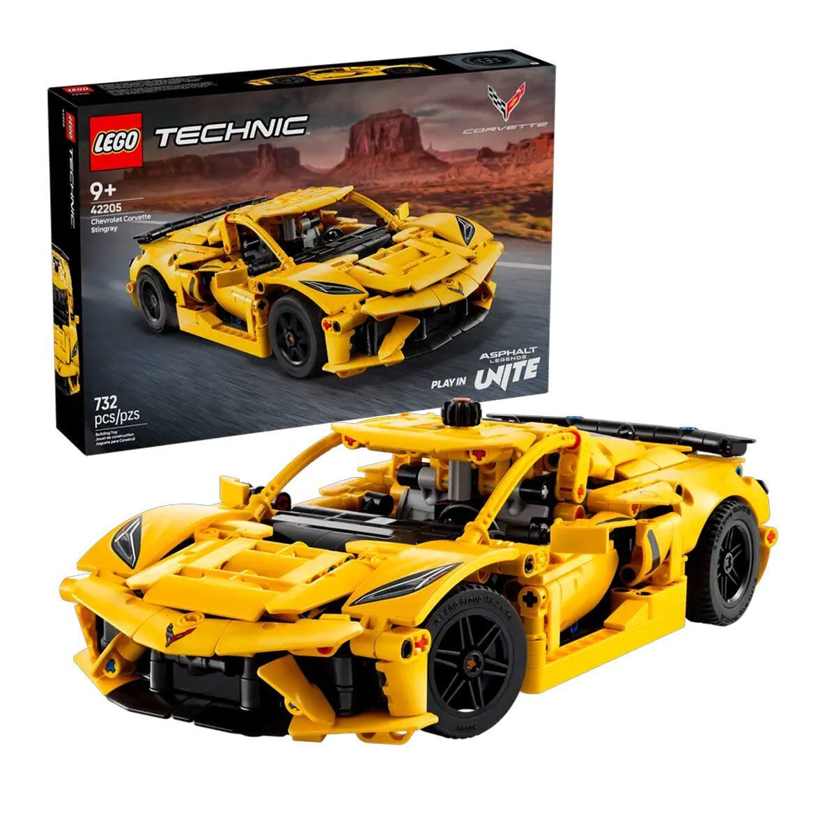 42205 Lego Technic Chevrolet Corvette Stingray 732 Parça +9 Yaş
