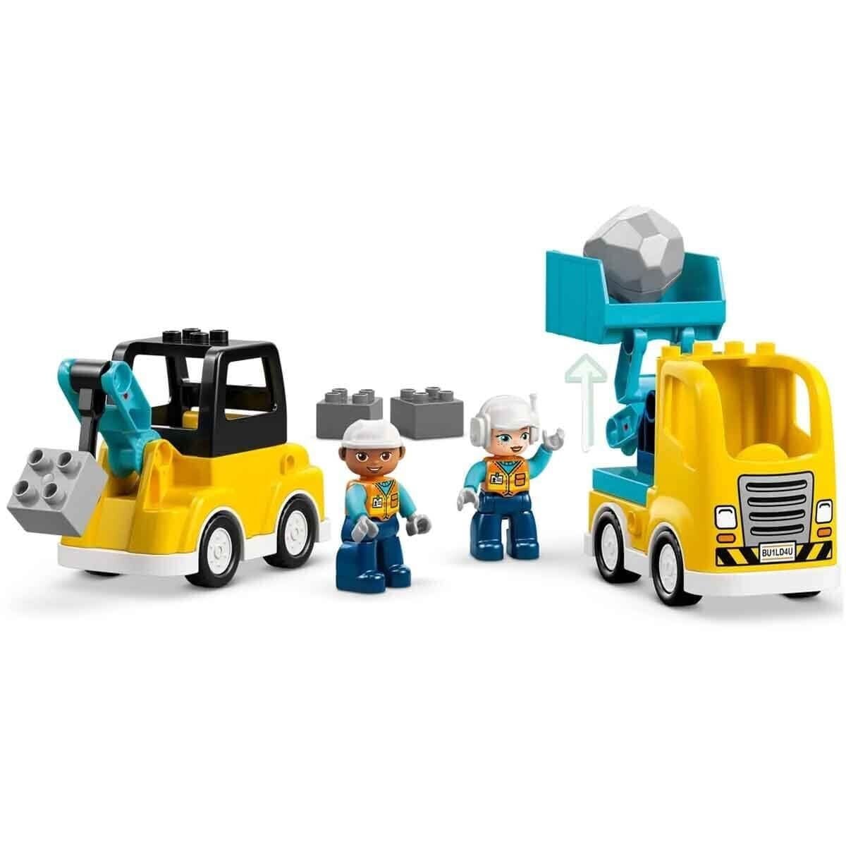 10475 Lego Duplo 3Ü1 Arada İNşaat Araçları 22 Parça +2 Yaş
