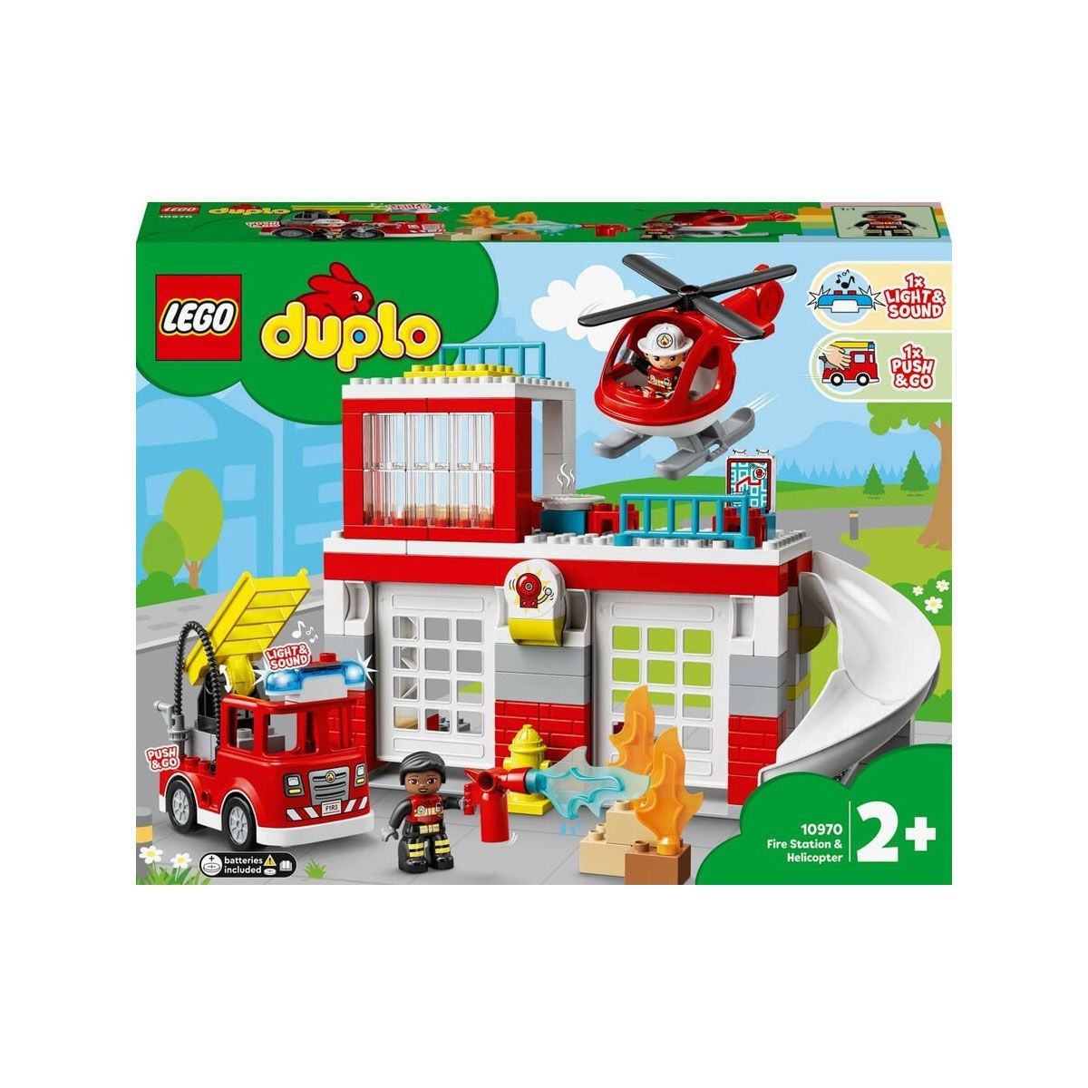 Lego-Lego Duplo İtfaiye Merkezi Ve Helikopter, 117 Parça +2 Yaş-Lego Duplo-1-Milagron.com