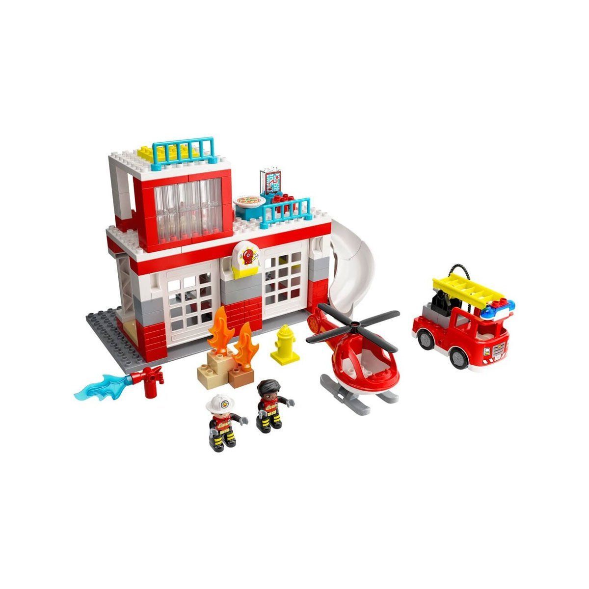 Lego-Lego Duplo İtfaiye Merkezi Ve Helikopter, 117 Parça +2 Yaş-Lego Duplo-2-Milagron.com