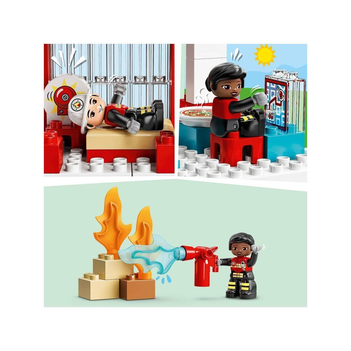 Lego-Lego Duplo İtfaiye Merkezi Ve Helikopter, 117 Parça +2 Yaş-Lego Duplo-4-Milagron.com