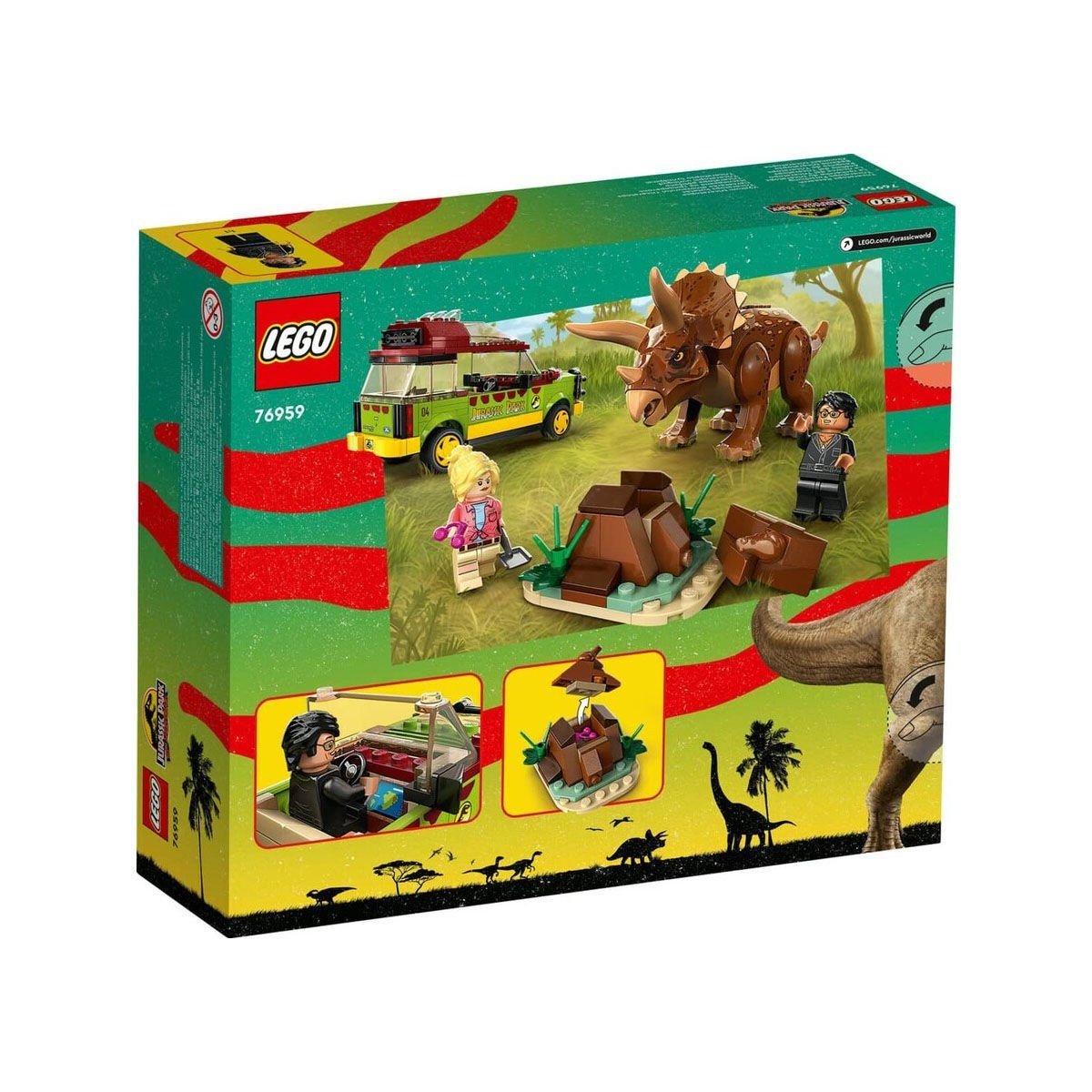 Lego-Lego Jurassic World Triceratops Araması 281 Parça +8 Yaş-Lego Jurassic World-3-Milagron.com