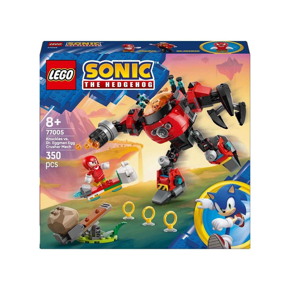77005 Lego Sonic -Knuckles Dr. Eggmanın Robotuna Karşı 350 Parça +8 Yaş