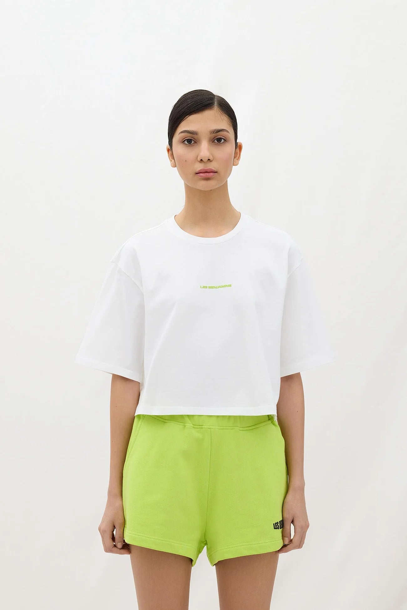 Les Benjamins-Crop Oversized Tee 022-Crop Top-1-Milagron.com
