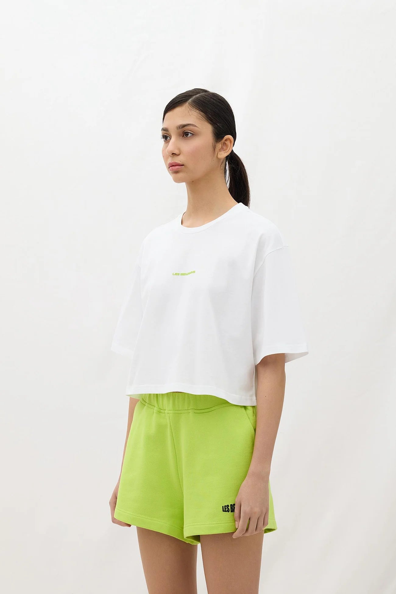 Les Benjamins-Crop Oversized Tee 022-Crop Top-2-Milagron.com