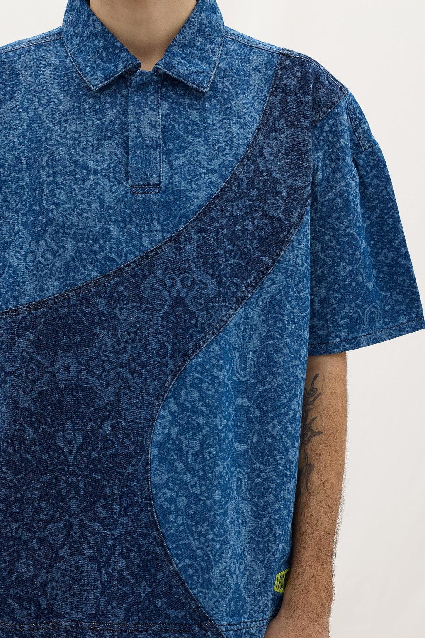 Les Benjamins-Denim Polo Tee 001-T-Shirts-5-Milagron.com