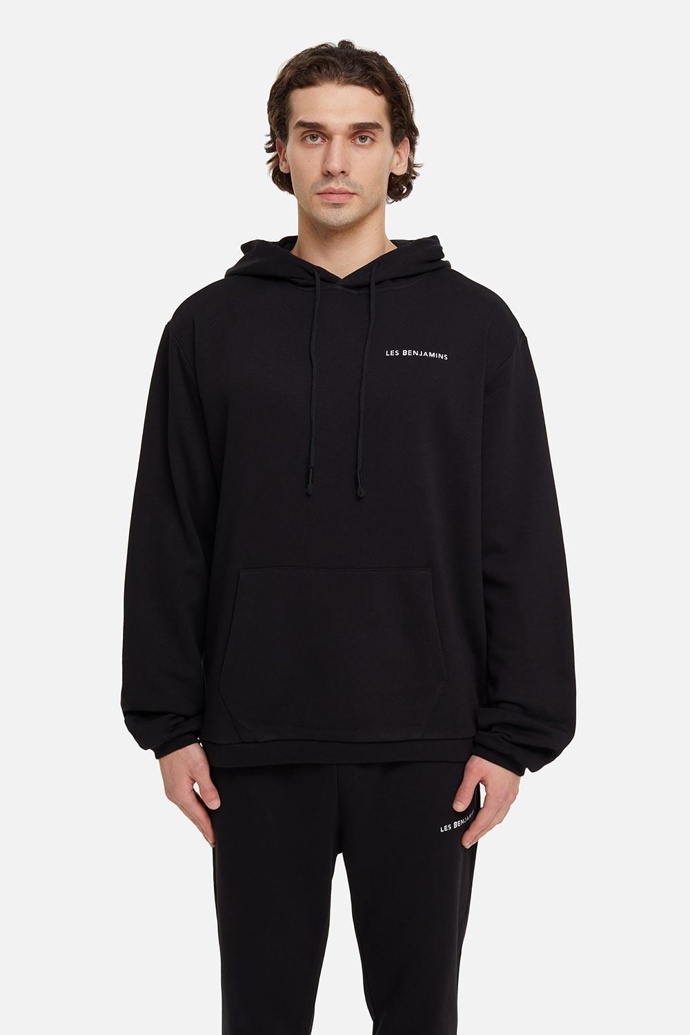 Les Benjamins-Hoodie 001 - Black-Sweatshirts & Hoodies-1-Milagron.com