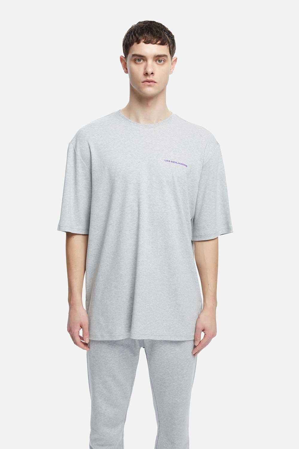 Les Benjamins-Men Oversized Tee 003 - Light Grey-T-Shirts-1-Milagron.com