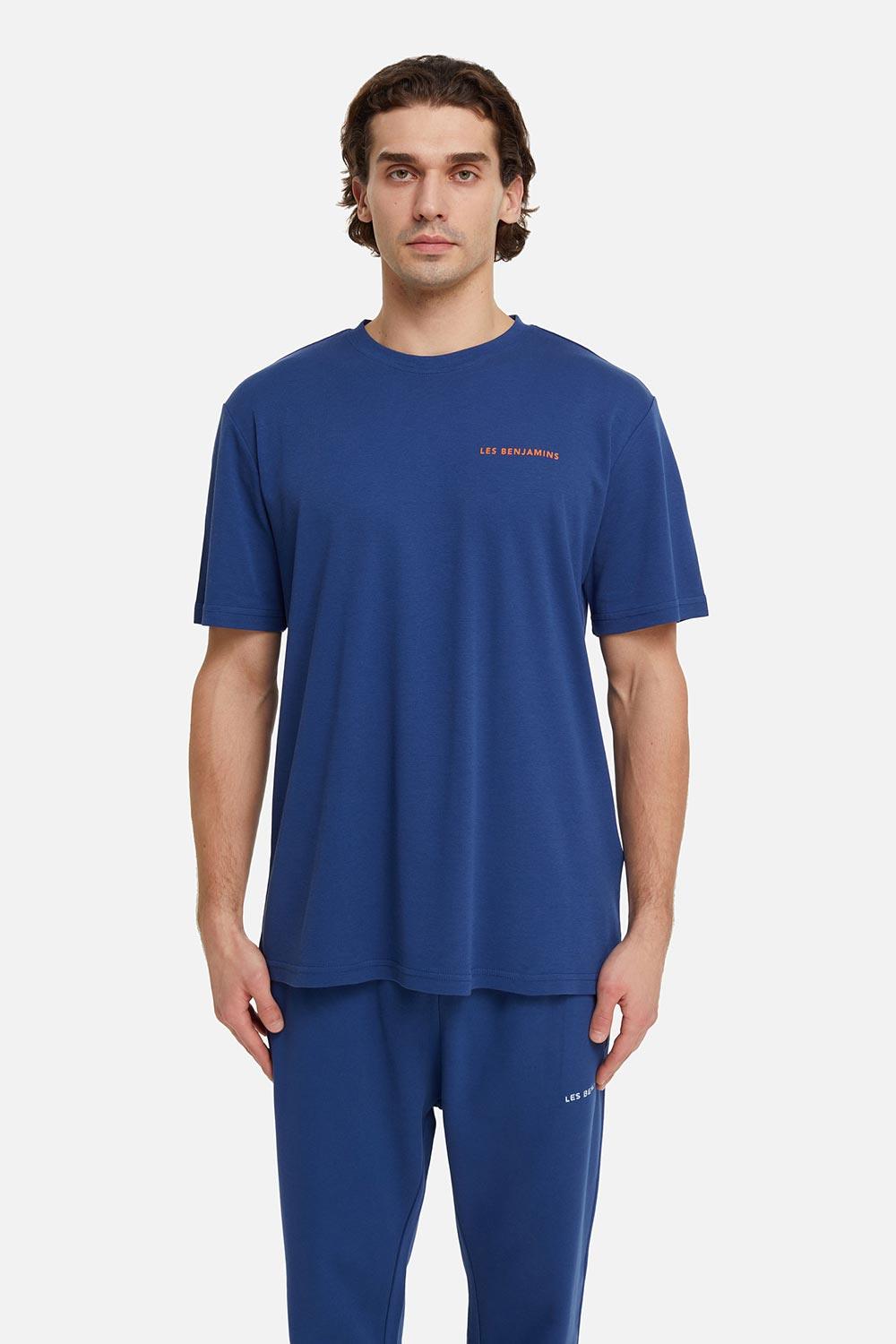 Les Benjamins-Short Sleeve Tee 007 - Navy-T-Shirts-1-Milagron.com