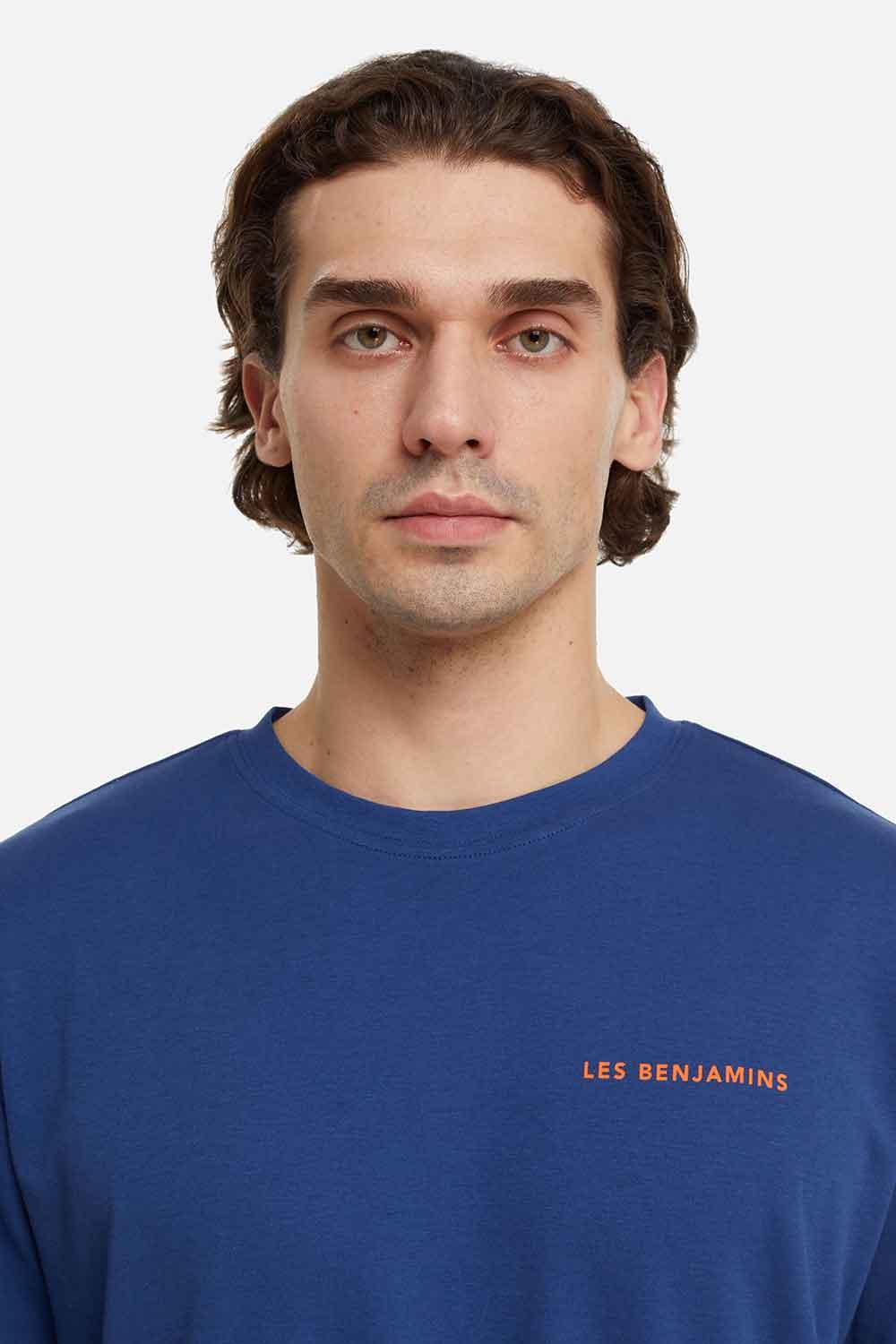 Les Benjamins-Short Sleeve Tee 007 - Navy-T-Shirts-4-Milagron.com