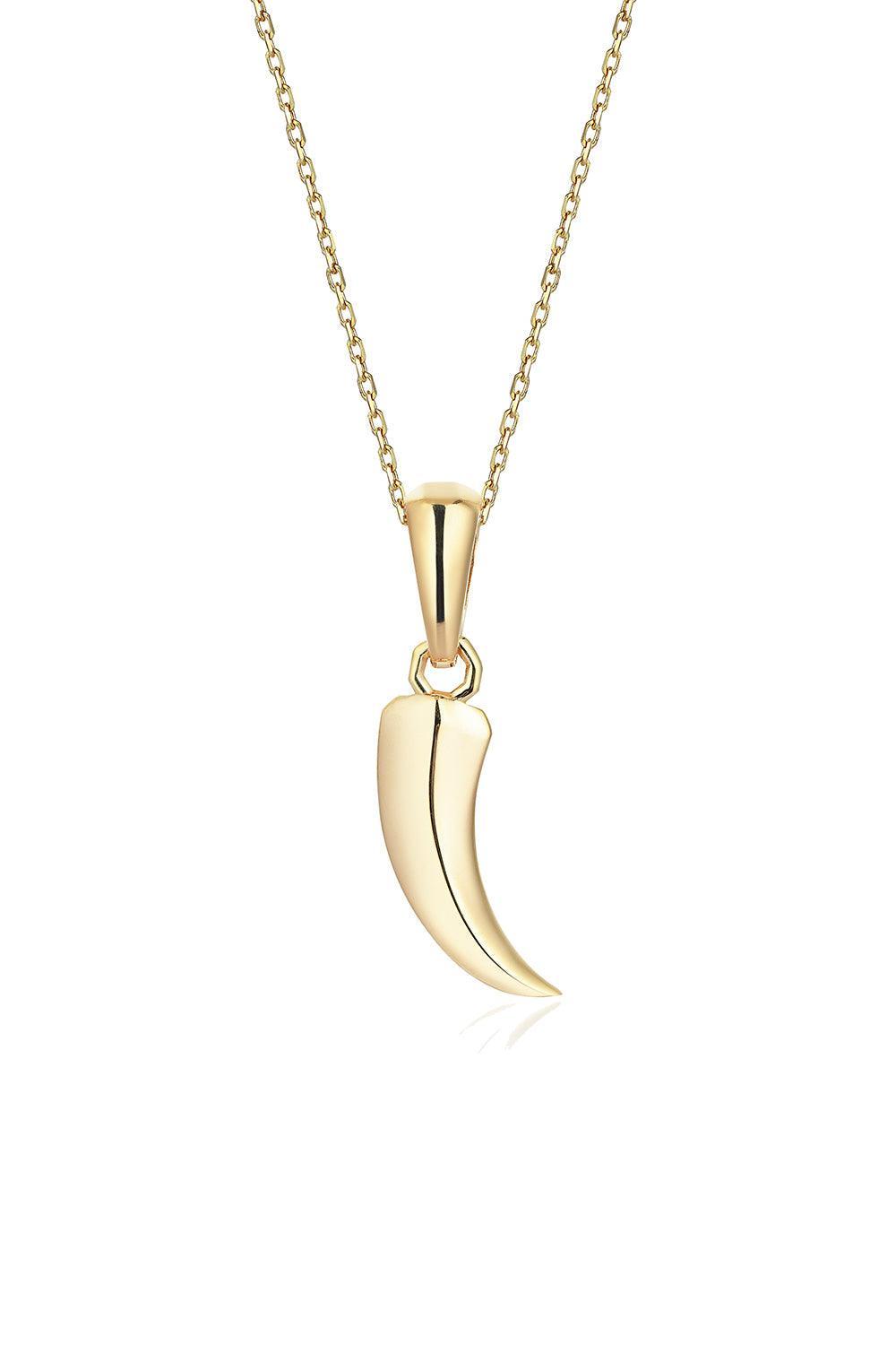 Les Tigres-Altın Kaplama Kaplan Diş Kolye-Kolye-1-Milagron.com