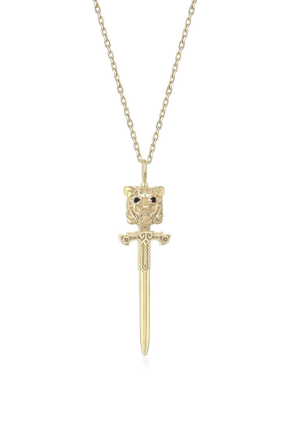 Les Tigres-Altın Kaplama Kaplan Kılıç Kolye-Kolye-1-Milagron.com
