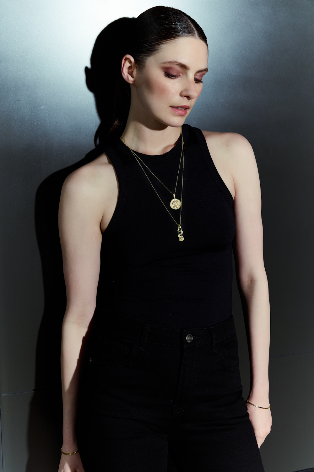 Les Tigres-Altın Kaplama Kaplan Madalyon Kolye-Kolye-3-Milagron.com