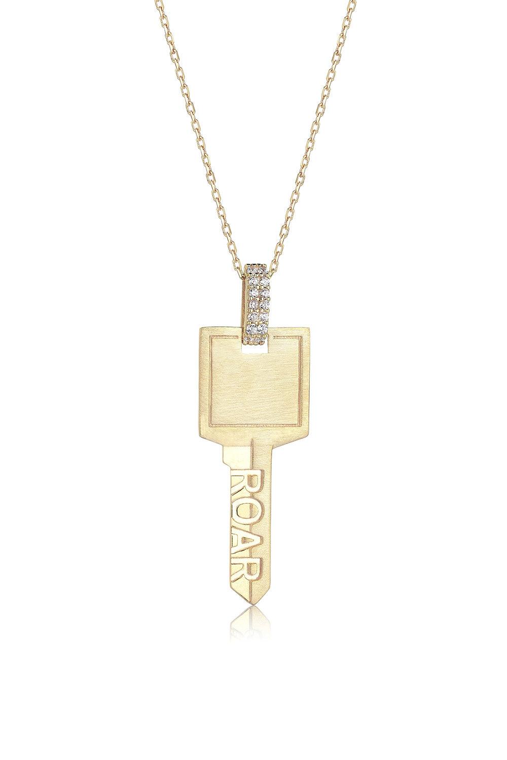 Les Tigres-Altın Kaplama Roar Anahtar Kolye-Kolye-1-Milagron.com