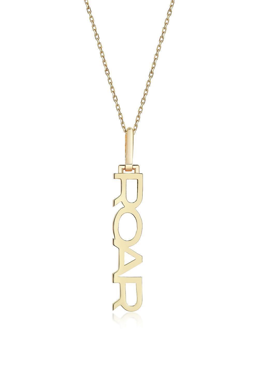 Les Tigres-Altın Kaplama Roar Yazı Kolye-Kolye-1-Milagron.com