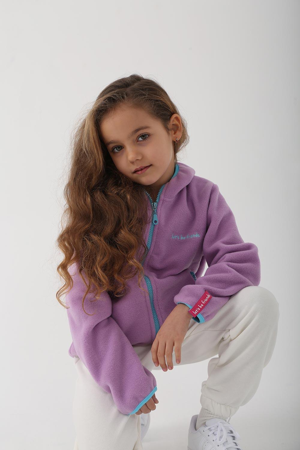 Let's Be Friends-Polar Zipli Hoodie - Lila-Sweatshirts & Hoodies-1-Milagron.com